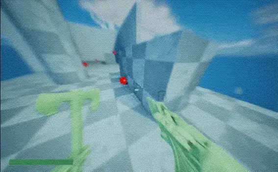 Gameplay demo showing a CSG zone bound to a projectile, cutting through walls in real time