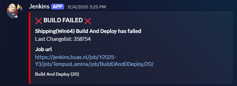 Failed Build Result